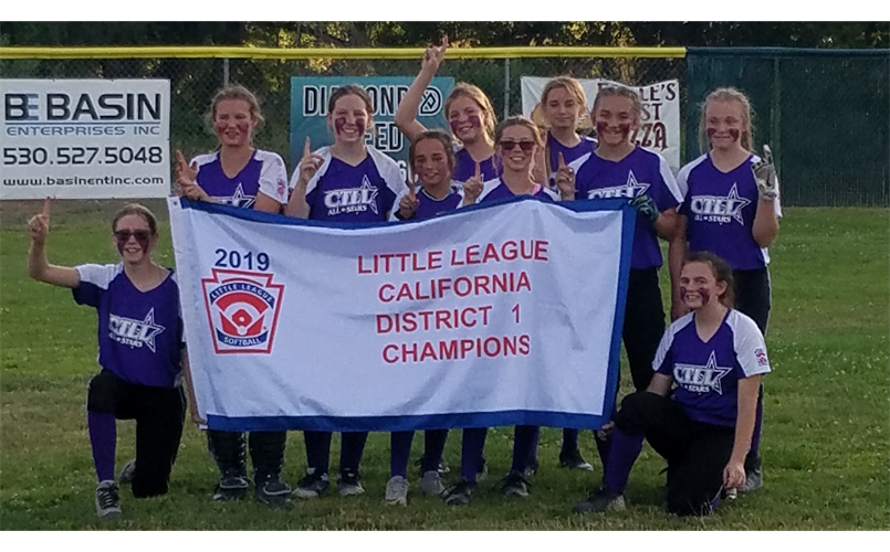 2019 Distrct 1 Major Softball Champions